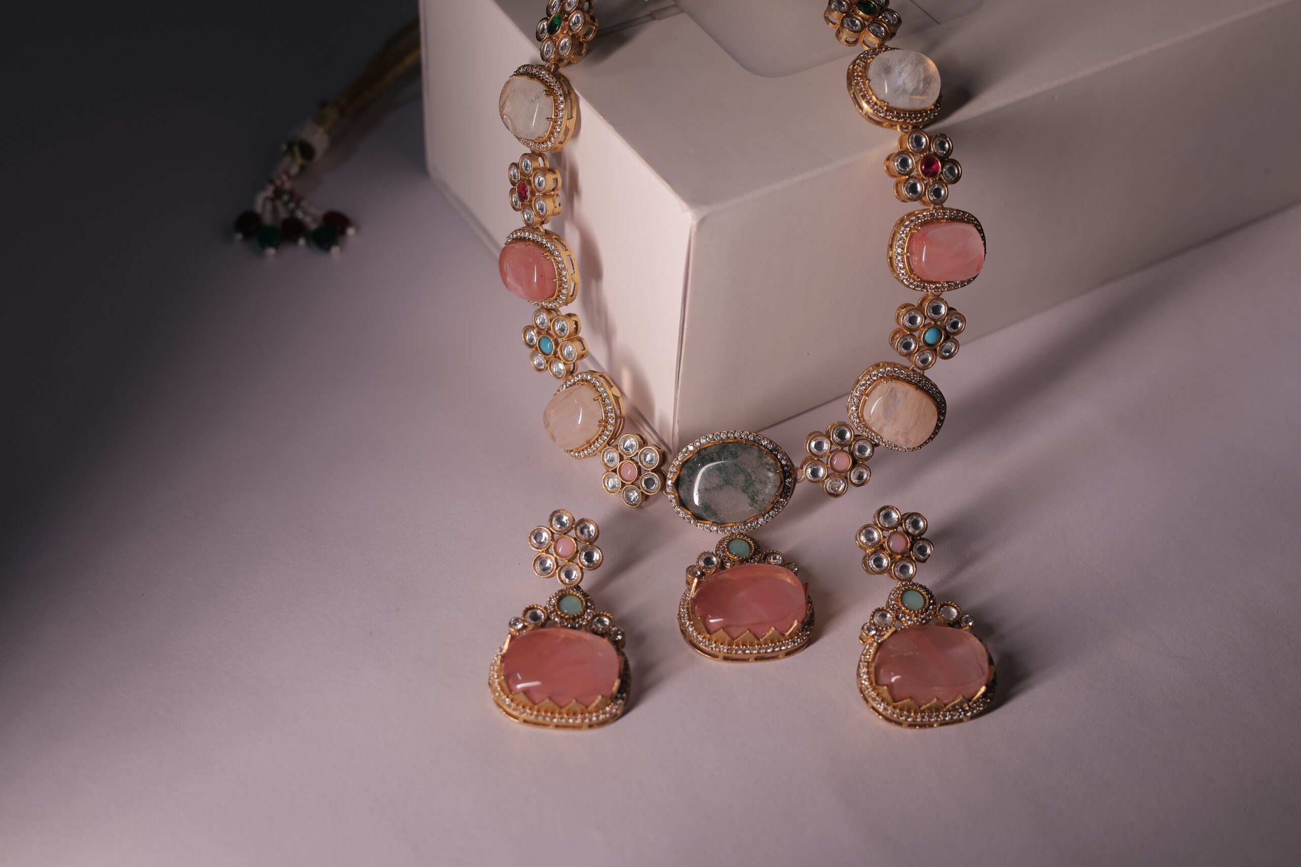 Rivsam Multicolour Heritage Statement Necklace Set